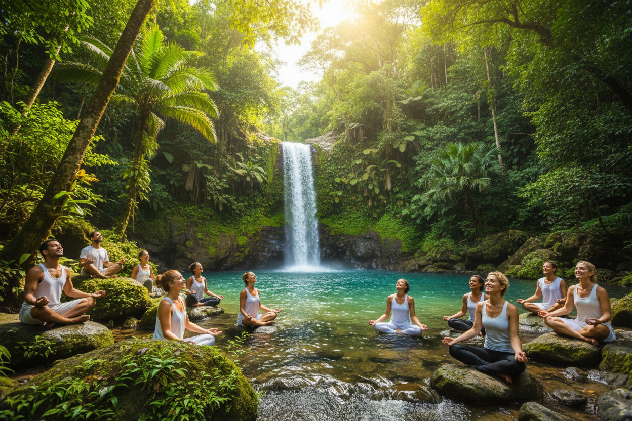 Hero - Cascada con personas